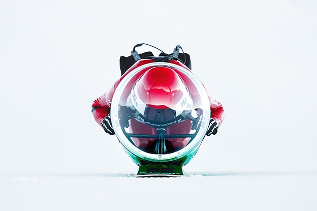 Corentin Desbois world speed record snowscoot attempt