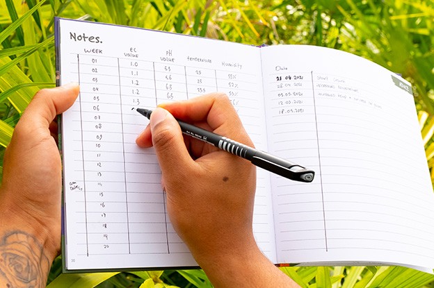 notities over de gezondheid van de plant